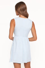 Zarly Mini Dress - Pale Blue