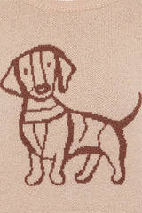 Amber Dachshund Sweater - Beige