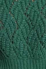 Birdie Tie Side Knit Sweater - Emerald