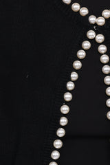 Bloom Pearl Knit Cardigan - Black