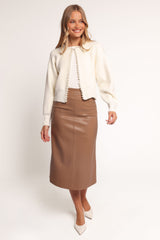 Bloom Pearl Knit Cardigan - Cream