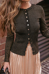 Briar Lurex Cardigan - Black