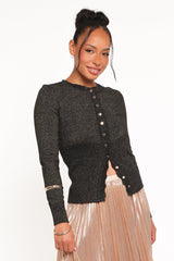 Briar Lurex Cardigan - Black