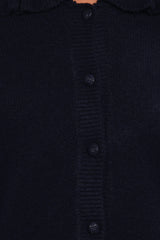 Carmello Frill Collar Cardigan - Navy
