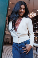Caterina Button Cardigan - Cream