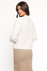 Cleo Floral Cardigan - Cream