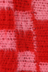 Davina Pattern Open Front Cardigan - Red/Pink