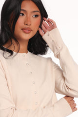 Elita Fitted Cardigan - Cream