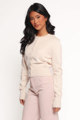 Elita Fitted Cardigan - Cream