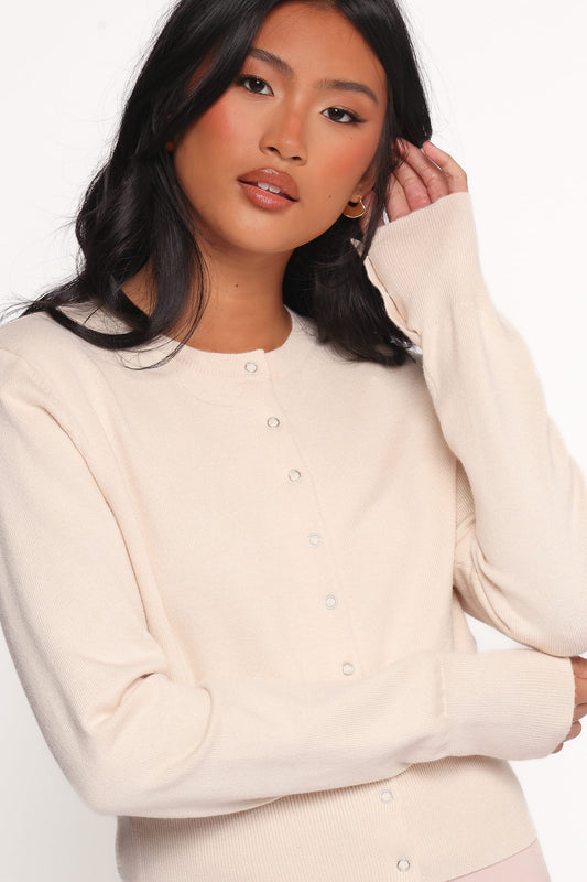 Elita Fitted Cardigan - Cream