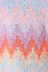 Emerson Fairisle Knit Sweater - Coral Blue