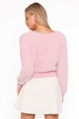 Evelin Cropped Cardigan - Pink
