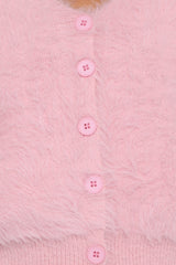Evelin Cropped Cardigan - Pink