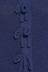 Gemma Short Sleeve Bow Cardigan - Navy