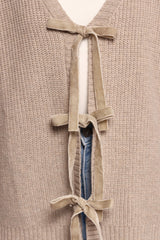 Hammond Tie Up Cardigan - Taupe