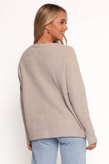 Hammond Tie Up Cardigan - Taupe