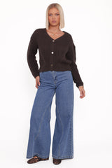 Henderson Thick Knit Cardigan - Brown