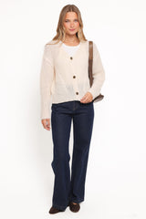 Henderson Thick Knit Cardigan - Cream