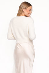 Jintie Vintage Button Cardigan - Cream