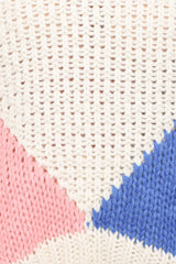 Koda Pattern Knit Sweater - White Multi