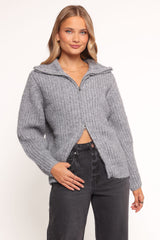 Miffy Zip Through Cardigan - Grey