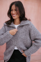 Miffy Zip Through Cardigan - Grey