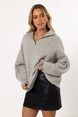 Miranda Knit Sweater - Grey