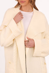 Nova Long Cardigan - Cream
