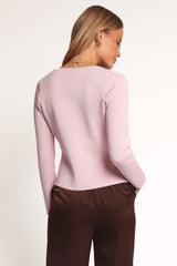 Perla Knit Cardigan - Pink
