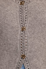 Quay Button Front Cardigan - Heather Grey