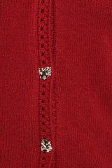 Quay Button Front Cardigan - Red