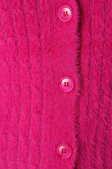 Ryann Button Front Cardigan - Magenta