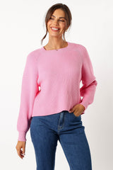 Sarah Knit Sweater - Pink