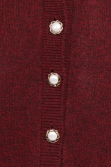 Thelma Trumpet Sleeve Cardigan - Cabernet