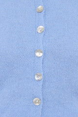 Zena Puff Sleeve Cardigan - Cornflower Blue