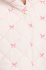 Adi Quilted Jacket - Pink Bow