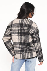 Austin Plaid Jacket - Black
