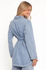 Donovan Denim Tie Jacket - Light Denim