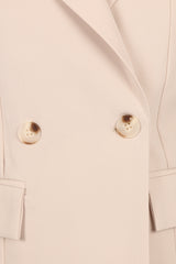 Emberley Fitted Tie Front Vest - Beige