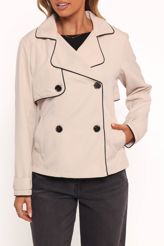 Franklin Cropped Trench - Ecru