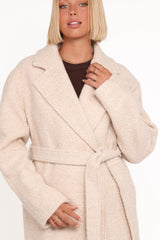 Goodie Shearling Coat - Cream