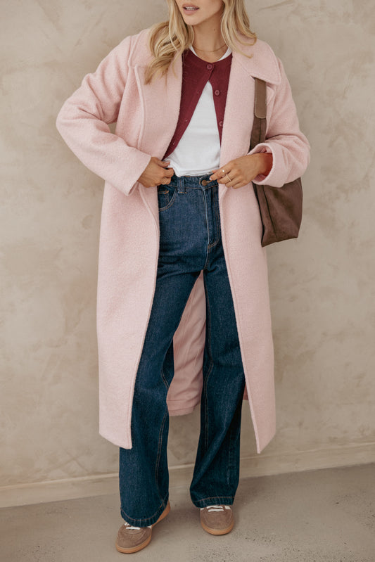 Jazzie Boucle Coat - Baby Pink