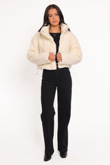 Katerina Fleece Puffer - White
