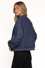 Keah Quilted Jacket - Navy