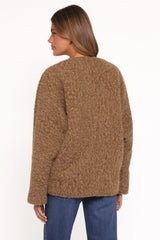 Kimmy Bow Oversized Cardigan - Moss
