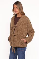 Kimmy Bow Oversized Cardigan - Moss