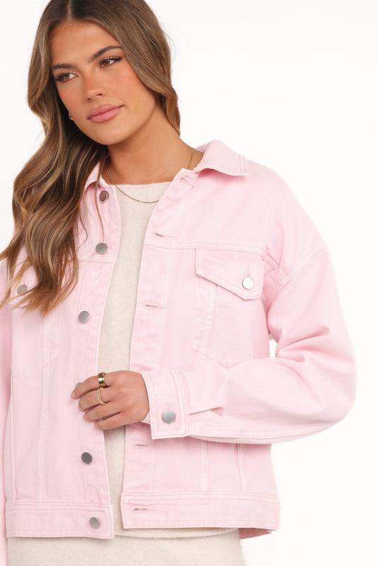 Larosa Denim Jacket - Dusty Pink