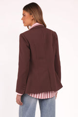 Leo Blazer - Chocolate Brown