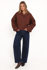 Notion Cropped Trench - Espresso
