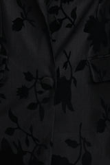 Ollie Burnout Blazer - Black Velvet
